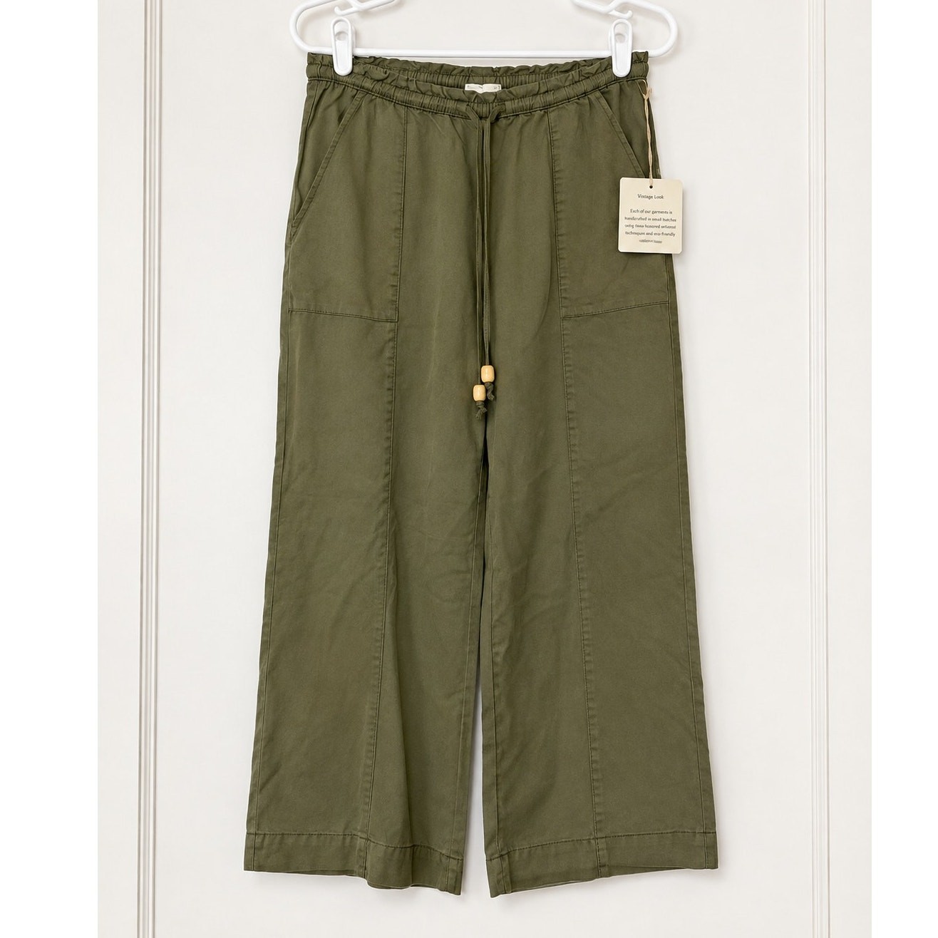 Joie Women’s Olive Green Lyocell Wide Leg Pull-On Pants Size Small NWT