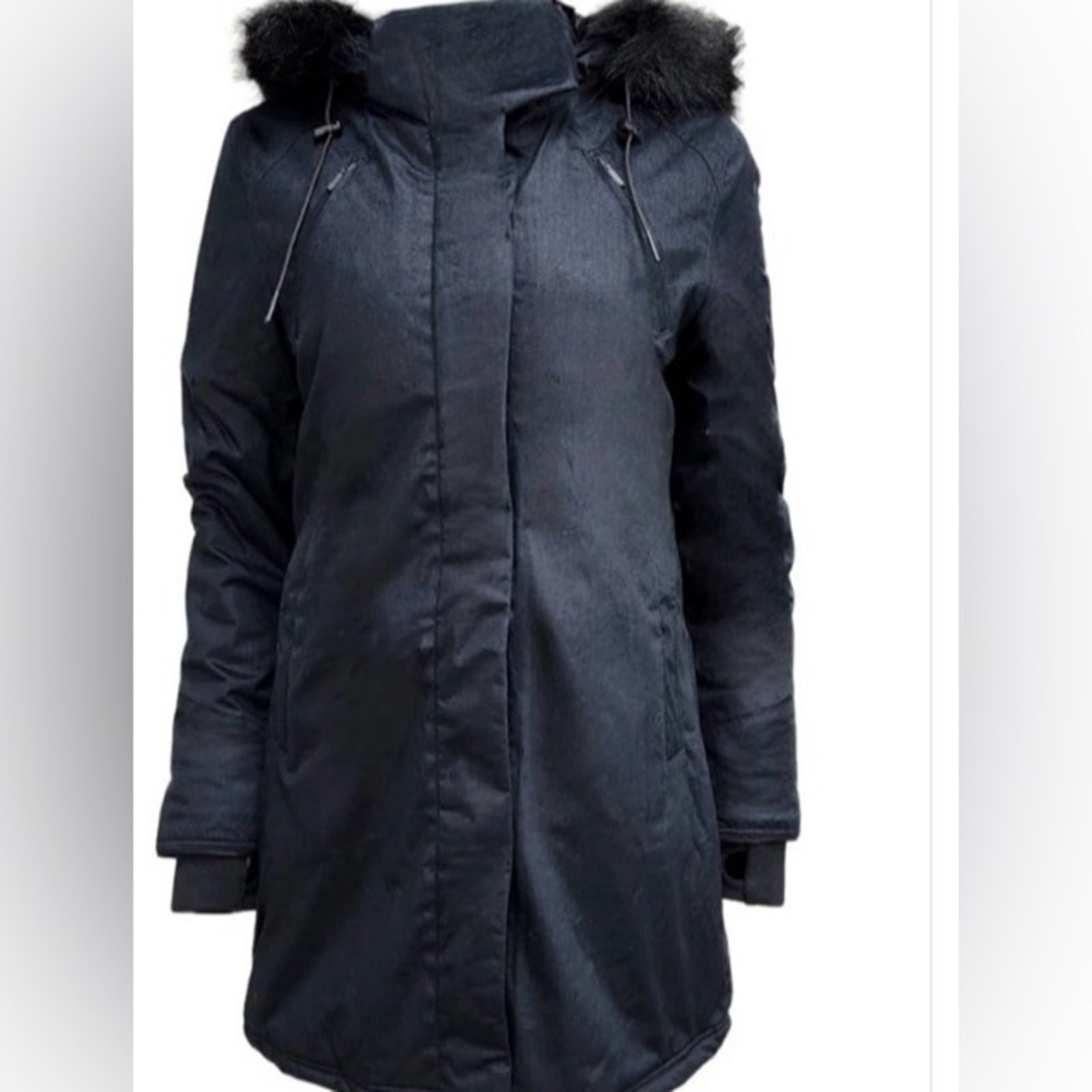 Hoodlamb Women\'s Nightwatch Black Parka New Size MED
