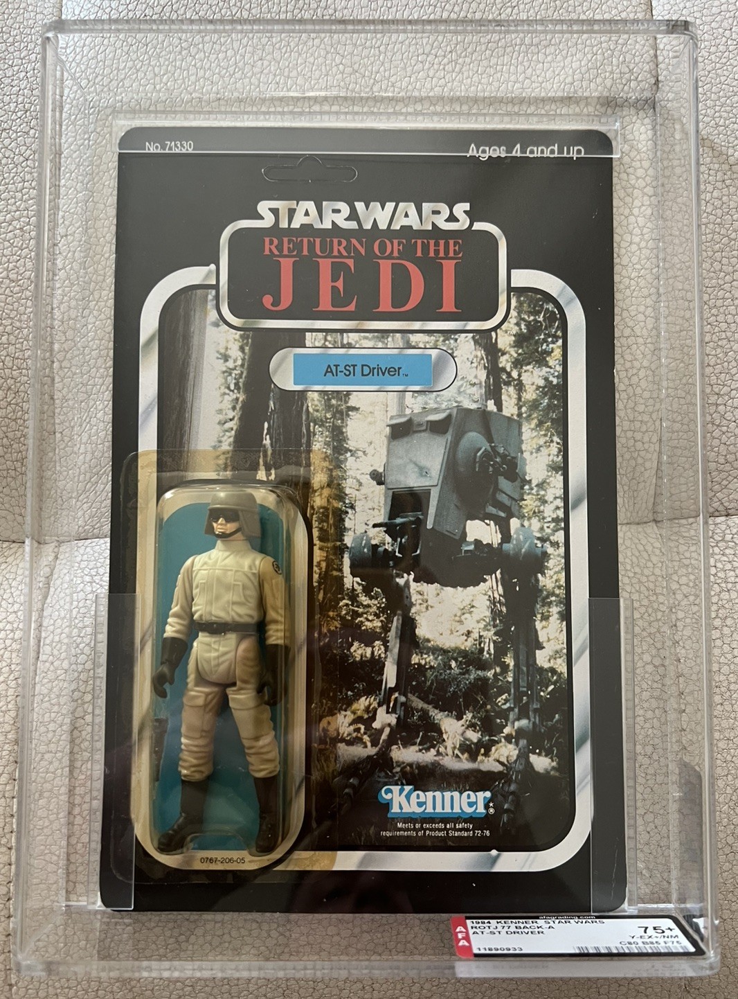 Star Wars 1984 AT-ST Driver AFA 75+ EX+/NM Graded Kenner New 77 Back Star Wars 1984 AT-ST Driver AFA 75+ EX+/NM Graded Kenner New 77 Back