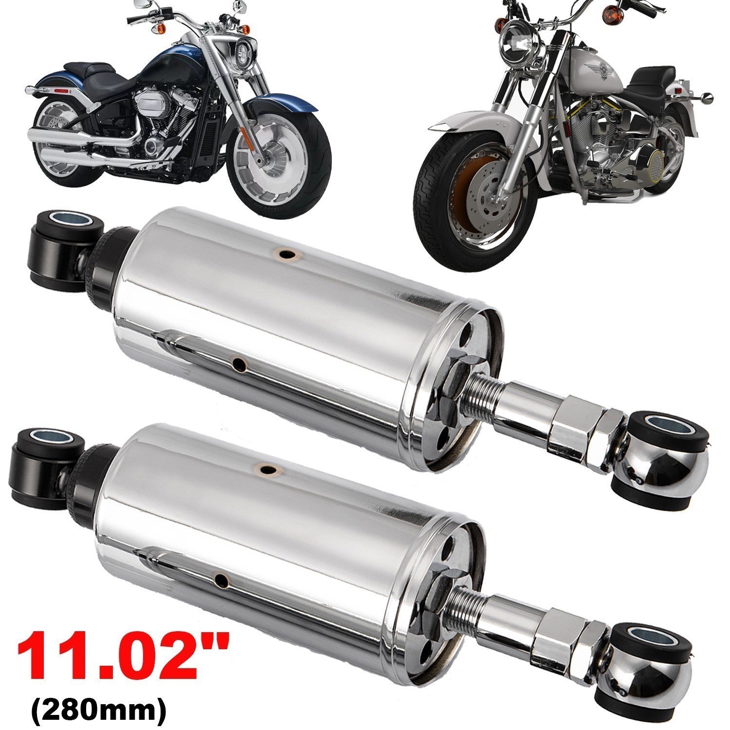 For Harley Softail FLSTC 1989-1999 Heavy Duty Chrome Shocks Adjustable FS-04503