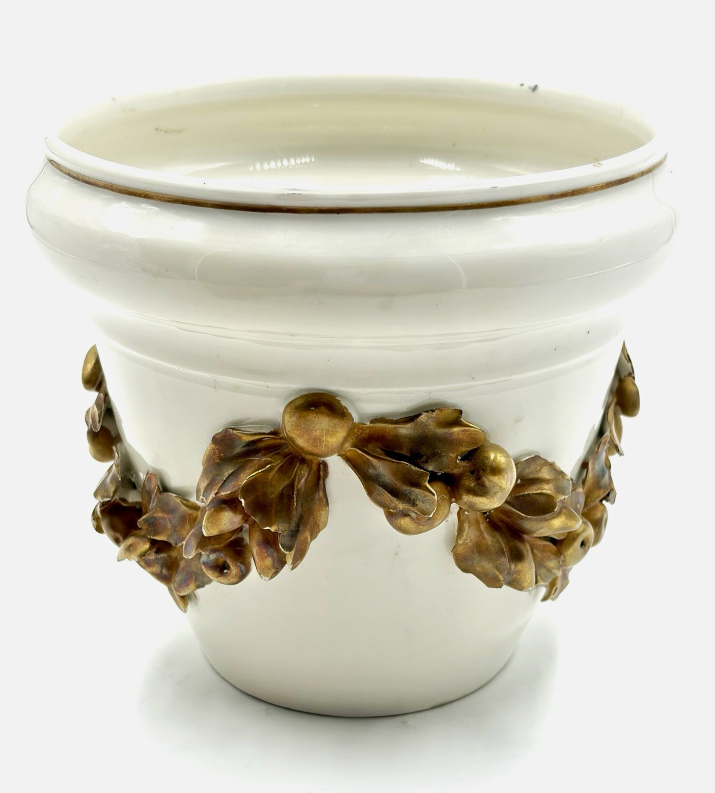 Vintage Petite Italian Ceramic Jardiniere Cachepot Vintage Petite Italian Ceramic Jardiniere Cachepot