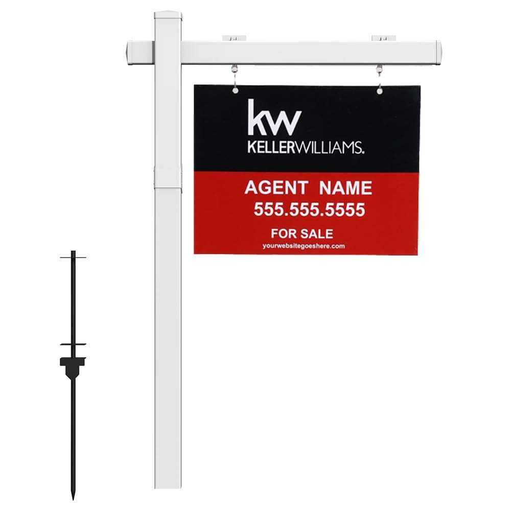 Kdgarden Vinyl Pvc Real Estate Sign Post 6 Tall 4X 4X 72 Realtor Yard Sign Post Kdgarden Vinyl Pvc Real Estate Sign Post 6 Tall 4X 4X 72 Realtor Yard Sign Post