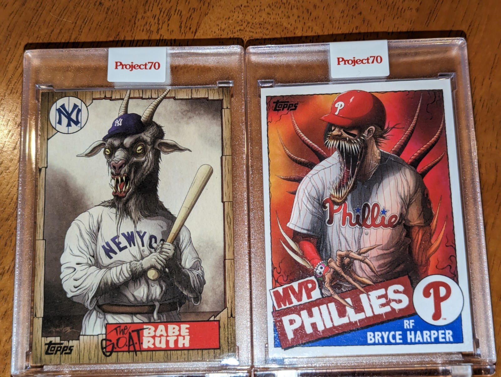 Topps Project70 Babe Ruth 666 THE GOAT & Bryce Harper by Alex Pardee Topps Project70 Babe Ruth 666 THE GOAT & Bryce Harper by Alex Pardee