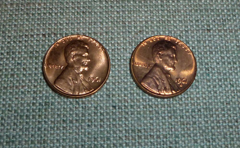 1961 P & D BU Lincoln Cents - Bright RED  