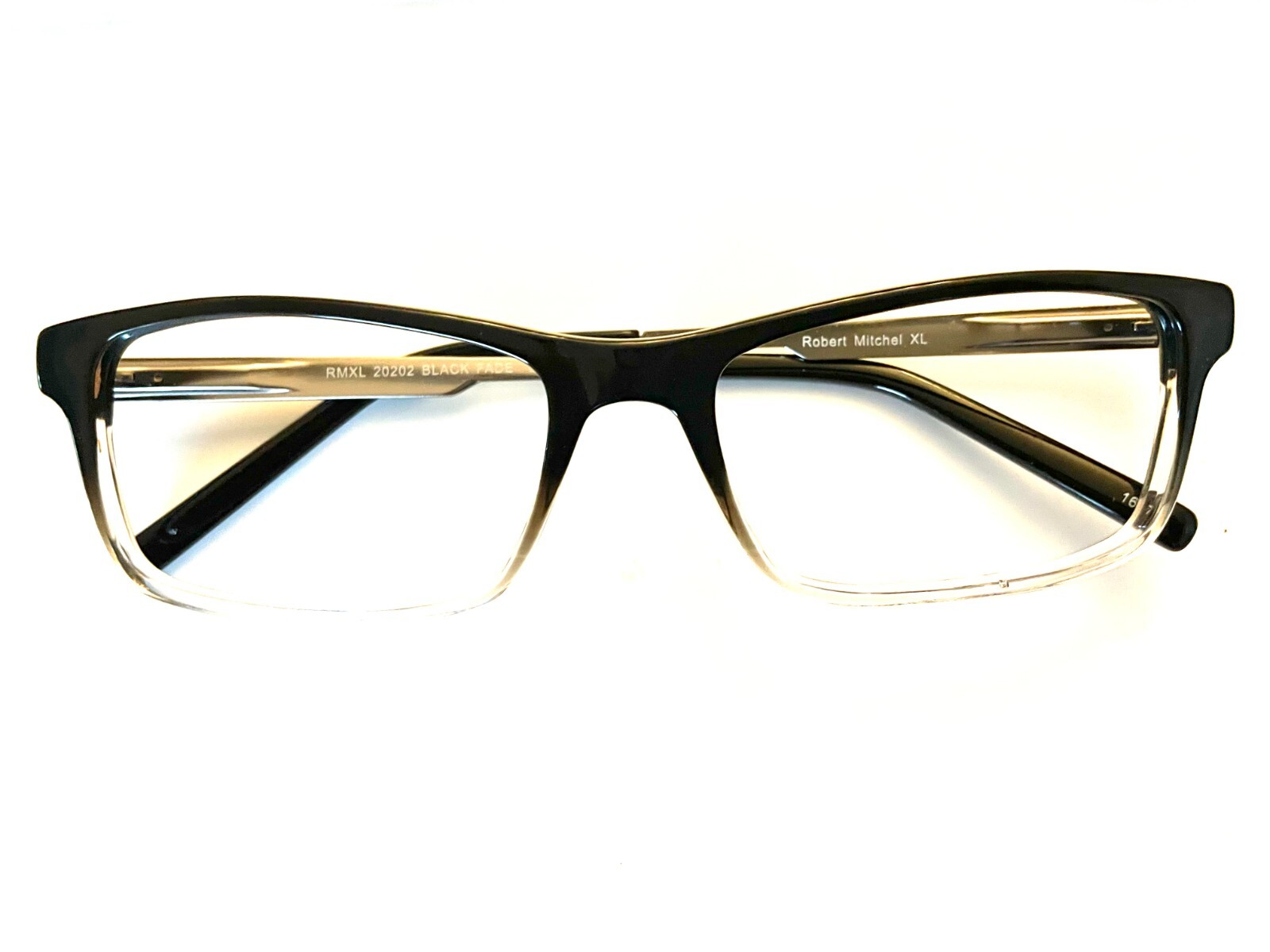 Robert Mitchel Eyeglasses Frames RMXL 20202 BLACK FADE Extra Large 60-19-155 Robert Mitchel Eyeglasses Frames RMXL 20202 BLACK FADE Extra Large 60-19-155