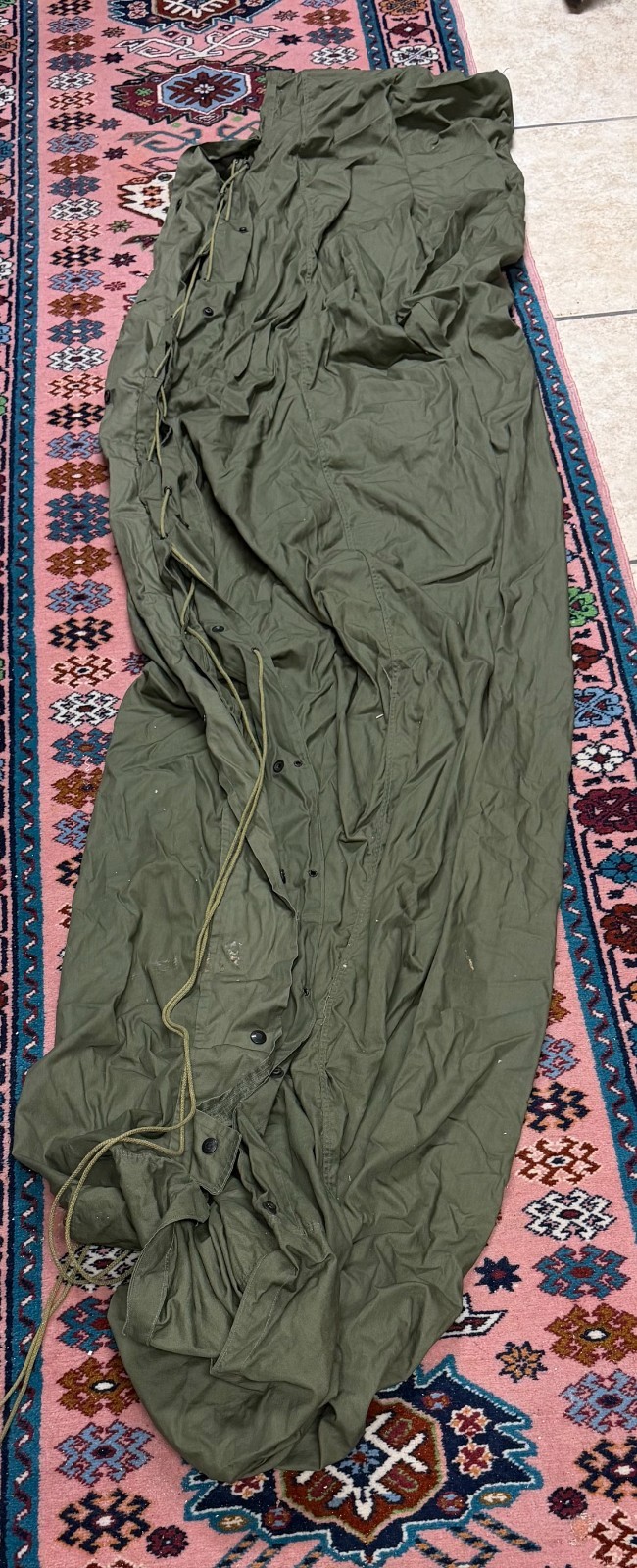Vintage US Military Sleeping Bag Water Repellent Cover Olive Drab Snap Bivy USGI Vintage US Military Sleeping Bag Water Repellent Cover Olive Drab Snap Bivy USGI