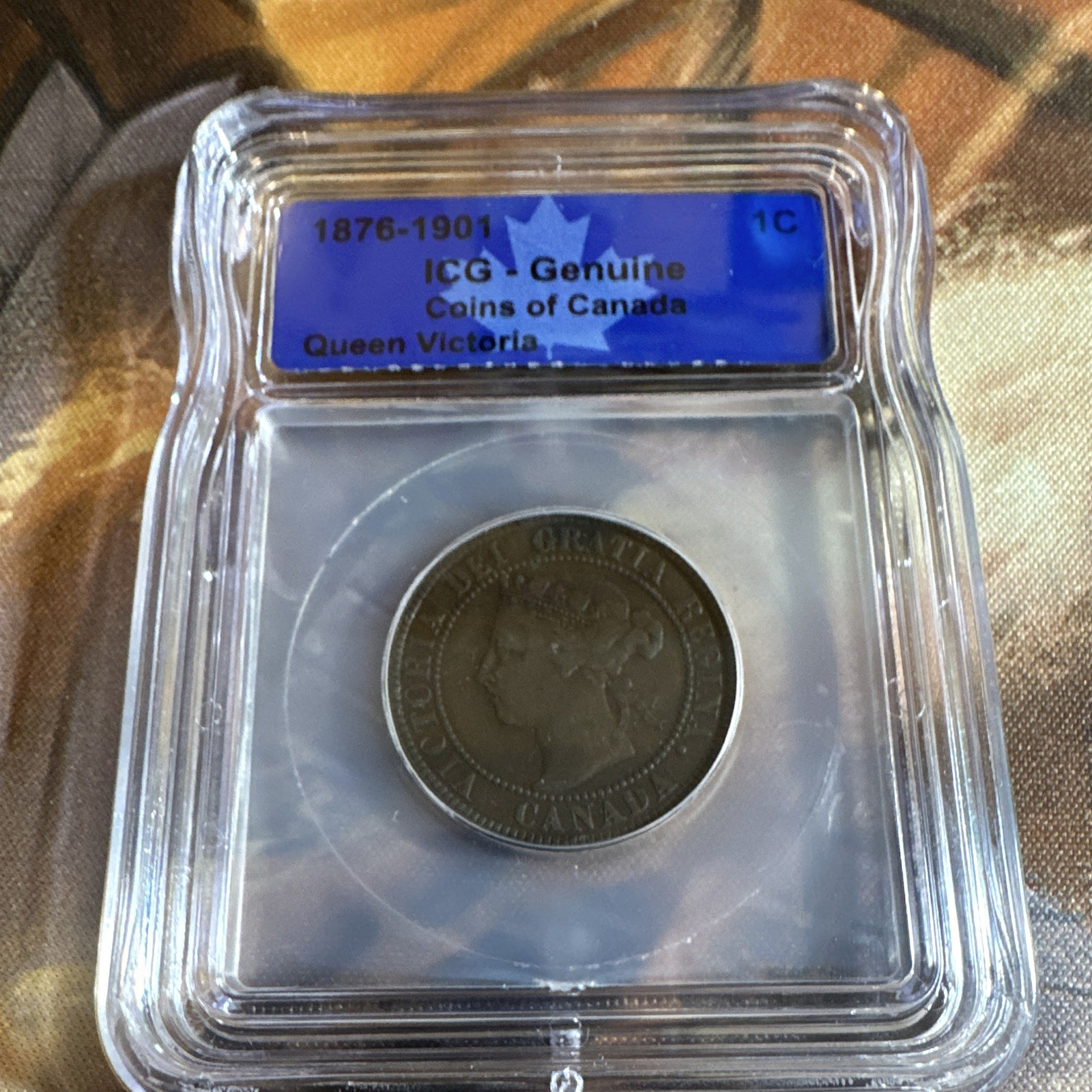 1893 Canada Small Cent Queen Victoria Bronze BN KM#7 ICG Genuine 1893 Canada Small Cent Queen Victoria Bronze BN KM#7 ICG Genuine