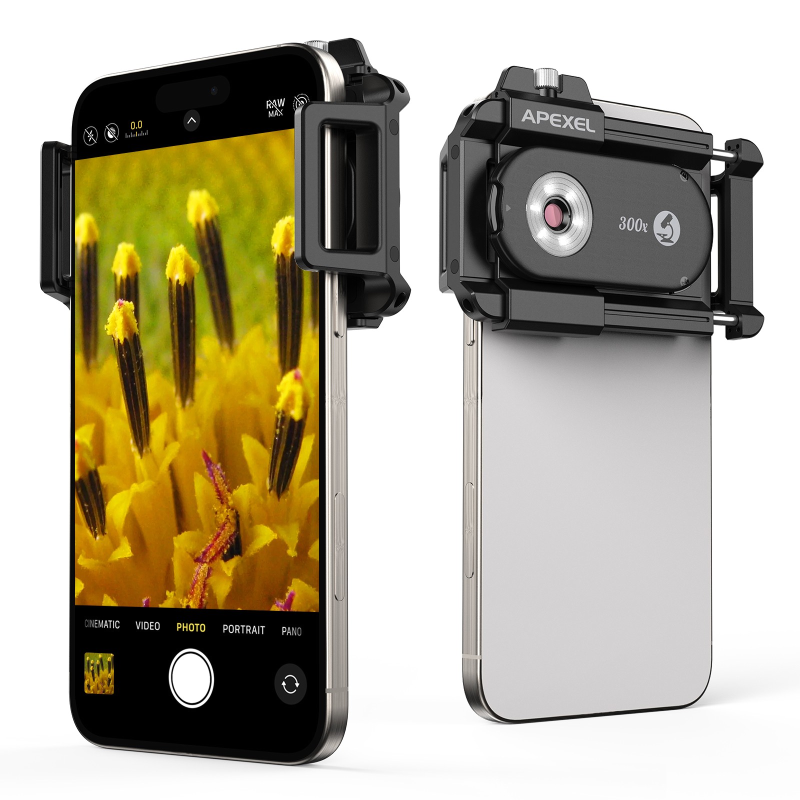 APEXEL 300X Phone Microscope Lens,Mini Pocket Microscope, Phone Lens Attachment