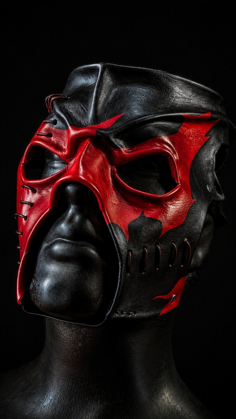 WWE Leather 2002 Kane Wrestling Mask Replica Wwf Custom *Made to Order*