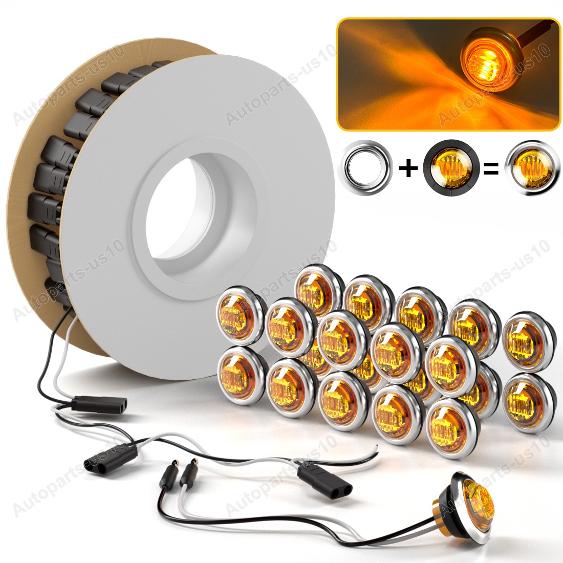 20x Amber 3/4