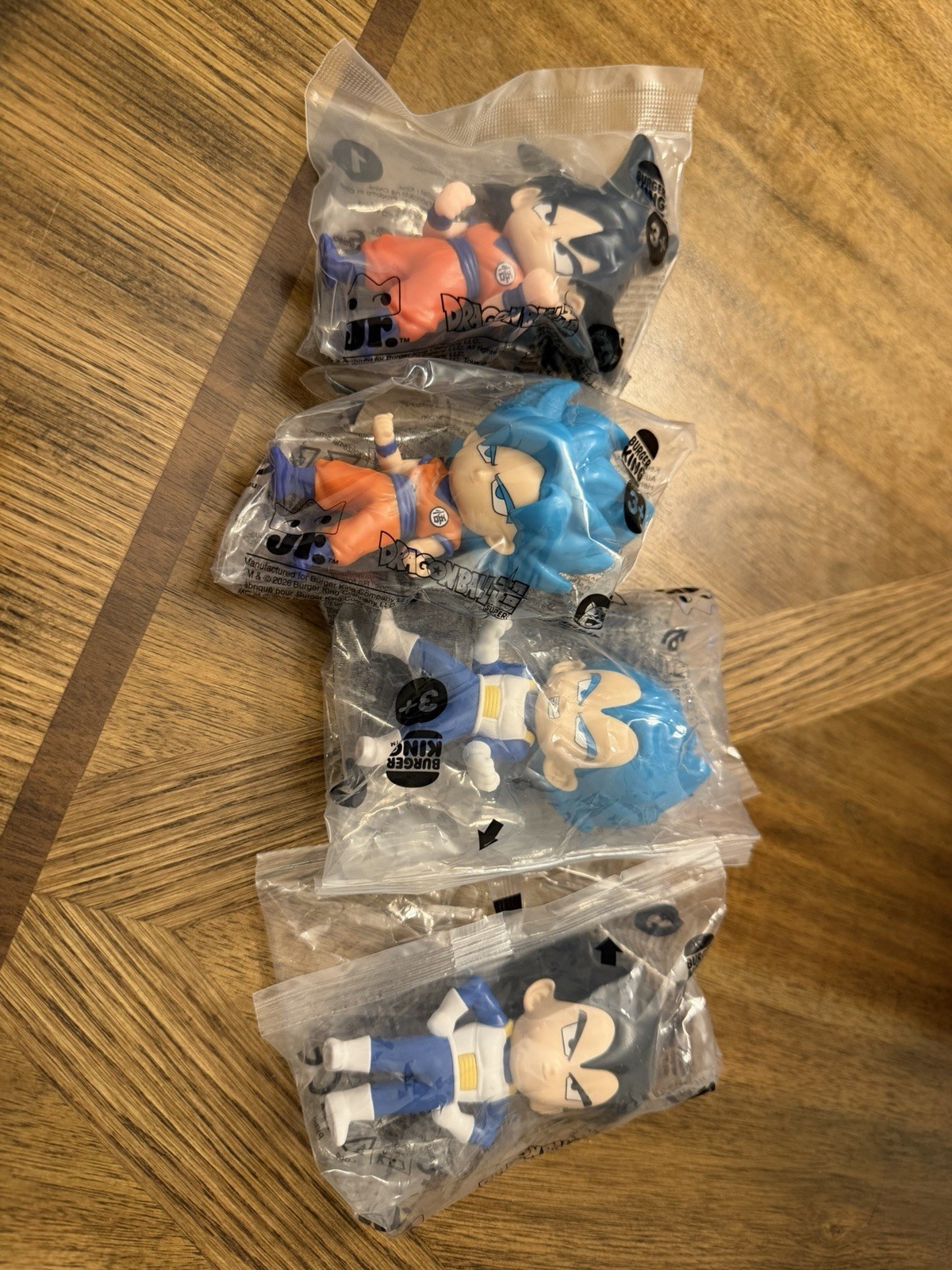 SEALED Dragon Ball Z Burger King Toys Lot Of 4 | Vegeta 1 & 2 | Goku 1 & 2 Rare SEALED Dragon Ball Z Burger King Toys Lot Of 4 | Vegeta 1 & 2 | Goku 1 & 2 Rare