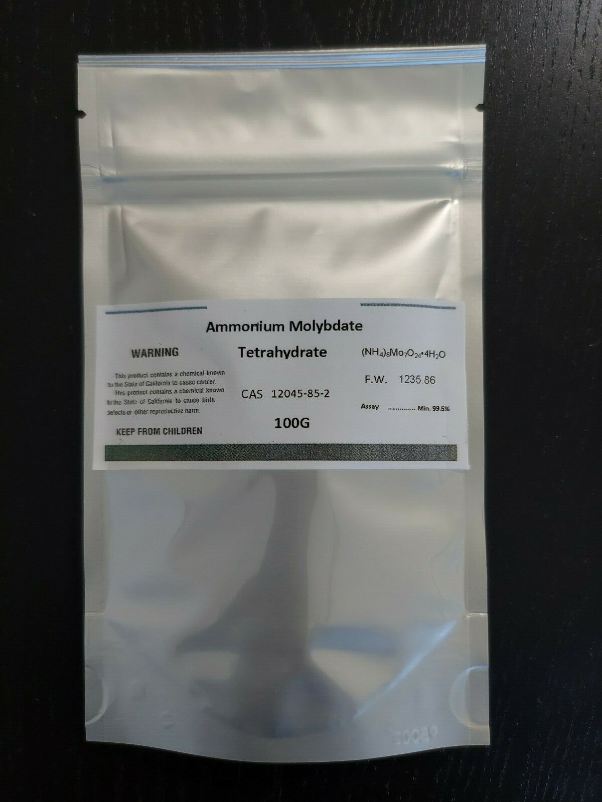 100g Ammonium Molybdate, tetrahydrate, Reagent 99.0% 