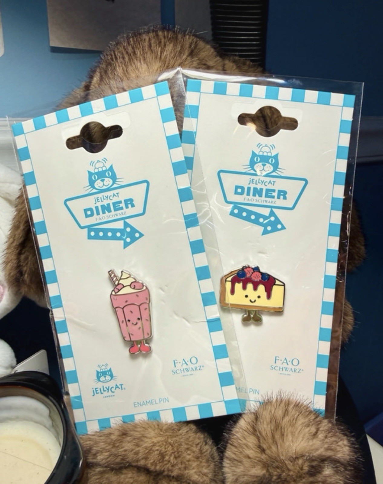 Jellycat Diner NYC Exclusive Crember Cheesecake and Bubecca Milkshake Pins BNWT Jellycat Diner NYC Exclusive Crember Cheesecake and Bubecca Milkshake Pins BNWT