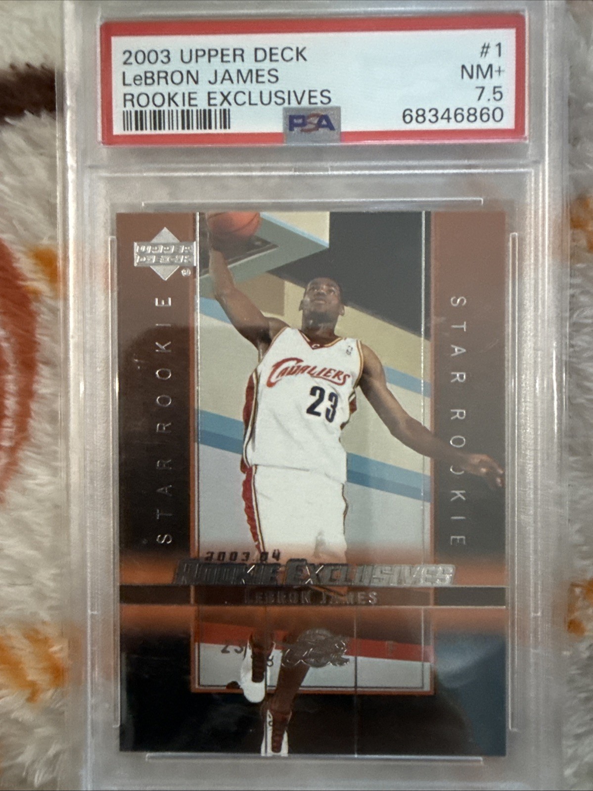 2003-04 Upper Deck Rookie Exclusives - Star Rookie LeBron James #1 (RC)