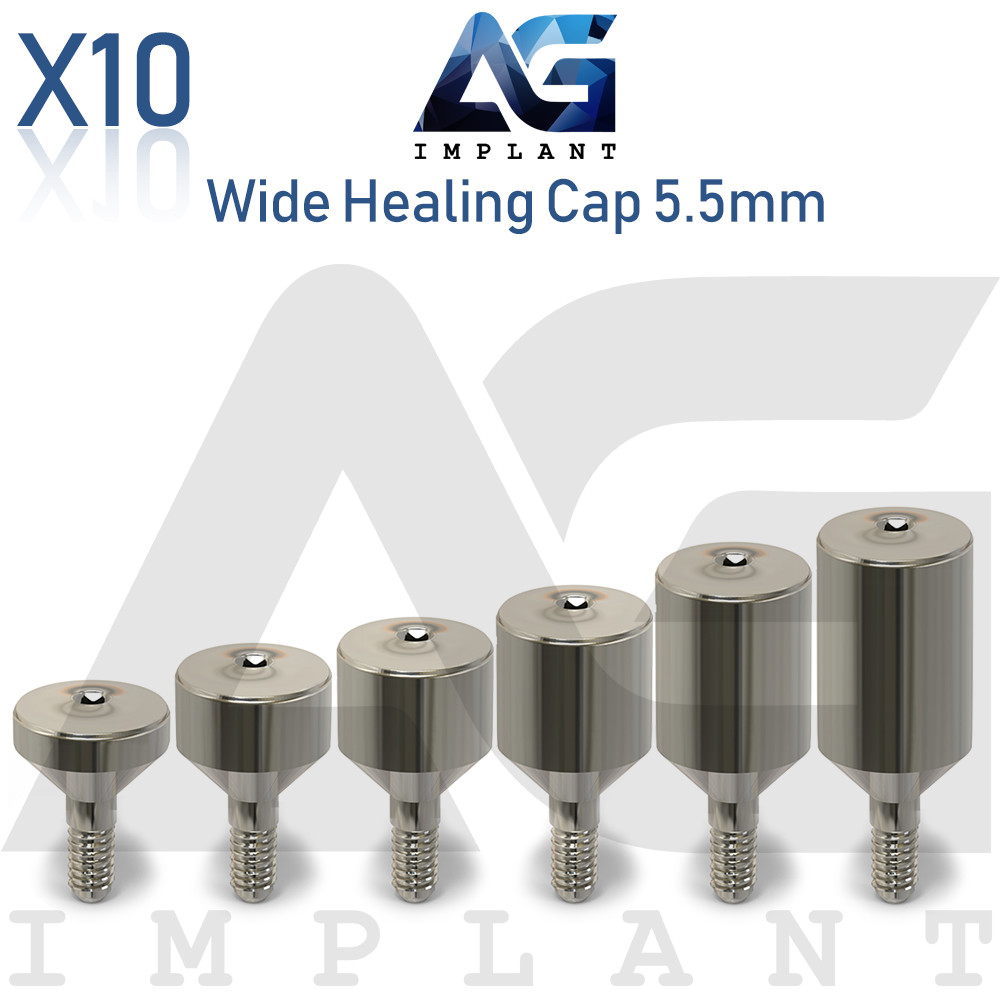 x10 Wide Healing Cap Abut ment 5.5mm Titanium For Dental Int Hex