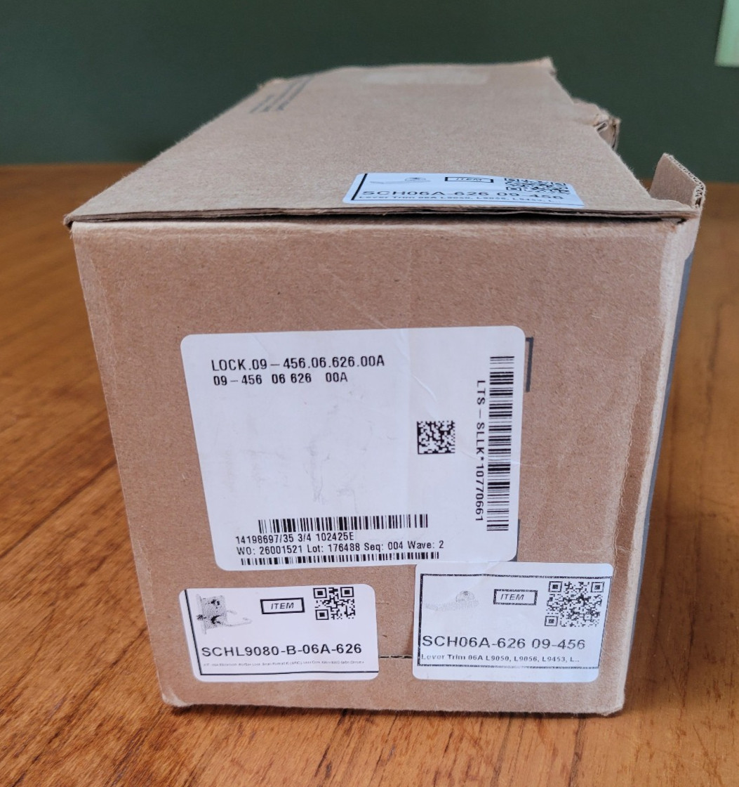 Schlage L9080B 06A Storeroom Mortise Lock, Less sfic Core, 06 Lever, A Rose