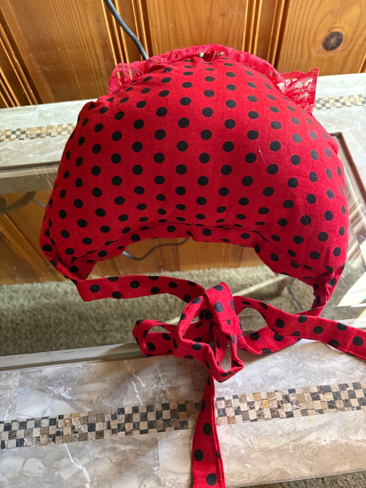 Bustle Bum Under Pillow Victorian 1800 Period Correct Cotton Calico Red Polka Dt Bustle Bum Under Pillow Victorian 1800 Period Correct Cotton Calico Red Polka Dt