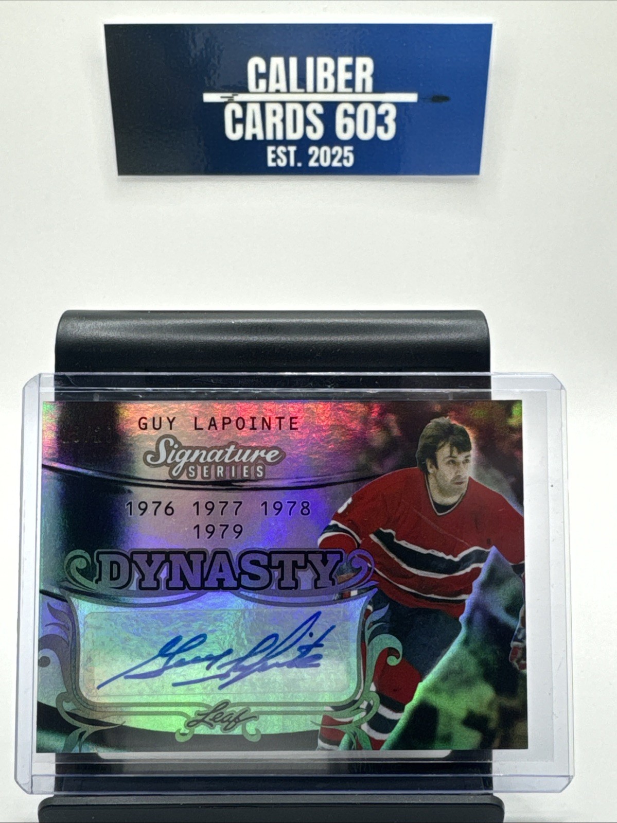 2015-16 Leaf Signature Series Dynasty Autographs #SDYGL1 Guy Lapointe 18/20 2015-16 Leaf Signature Series Dynasty Autographs #SDYGL1 Guy Lapointe 18/20