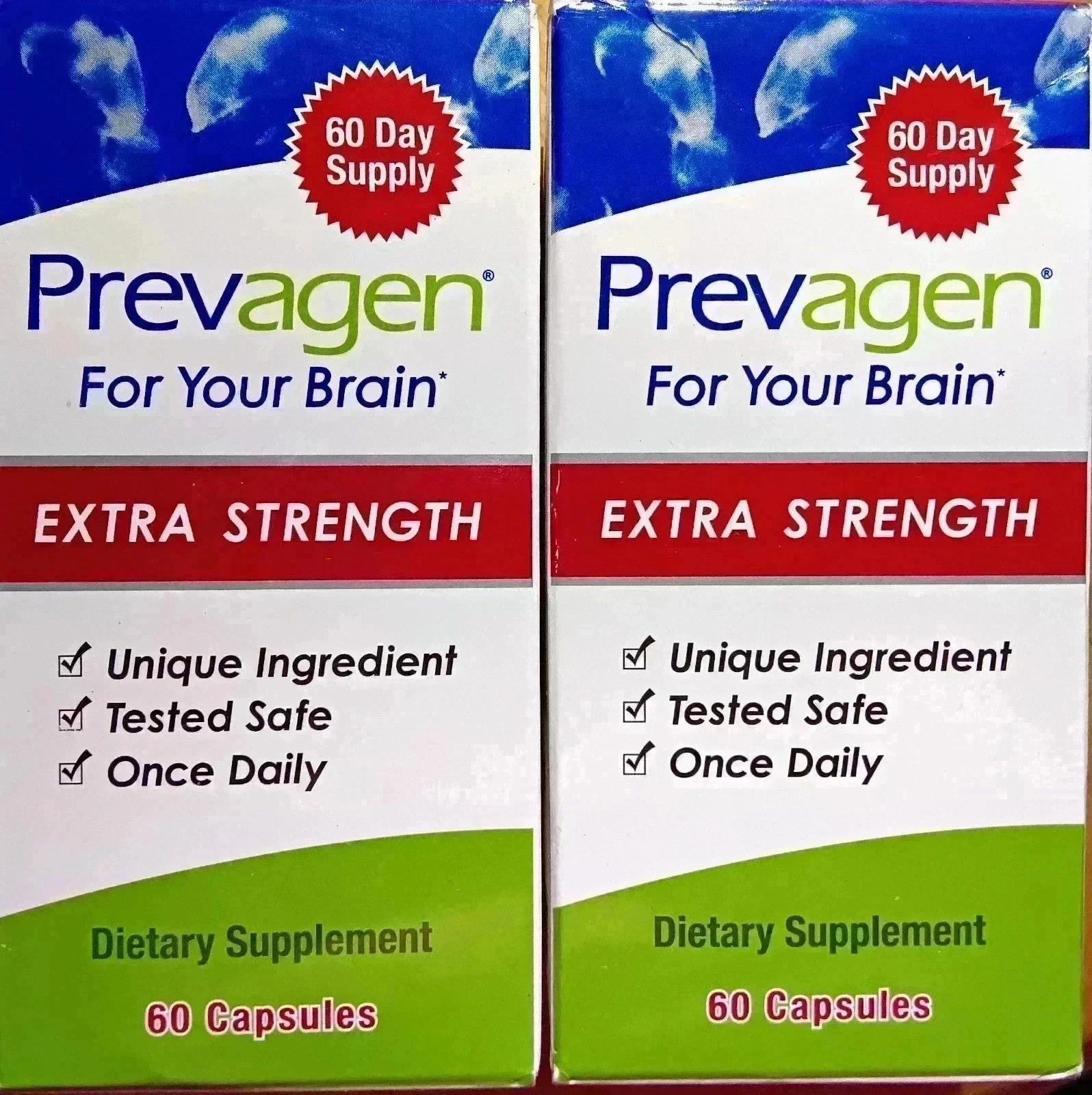 2 AUTHENTIC PREVAGEN EXTRA STRENGTH BRAIN HEALTH SUPPLEMENT 60 X2 120 CAPSULES 2 AUTHENTIC PREVAGEN EXTRA STRENGTH BRAIN HEALTH SUPPLEMENT 60 X2 120 CAPSULES