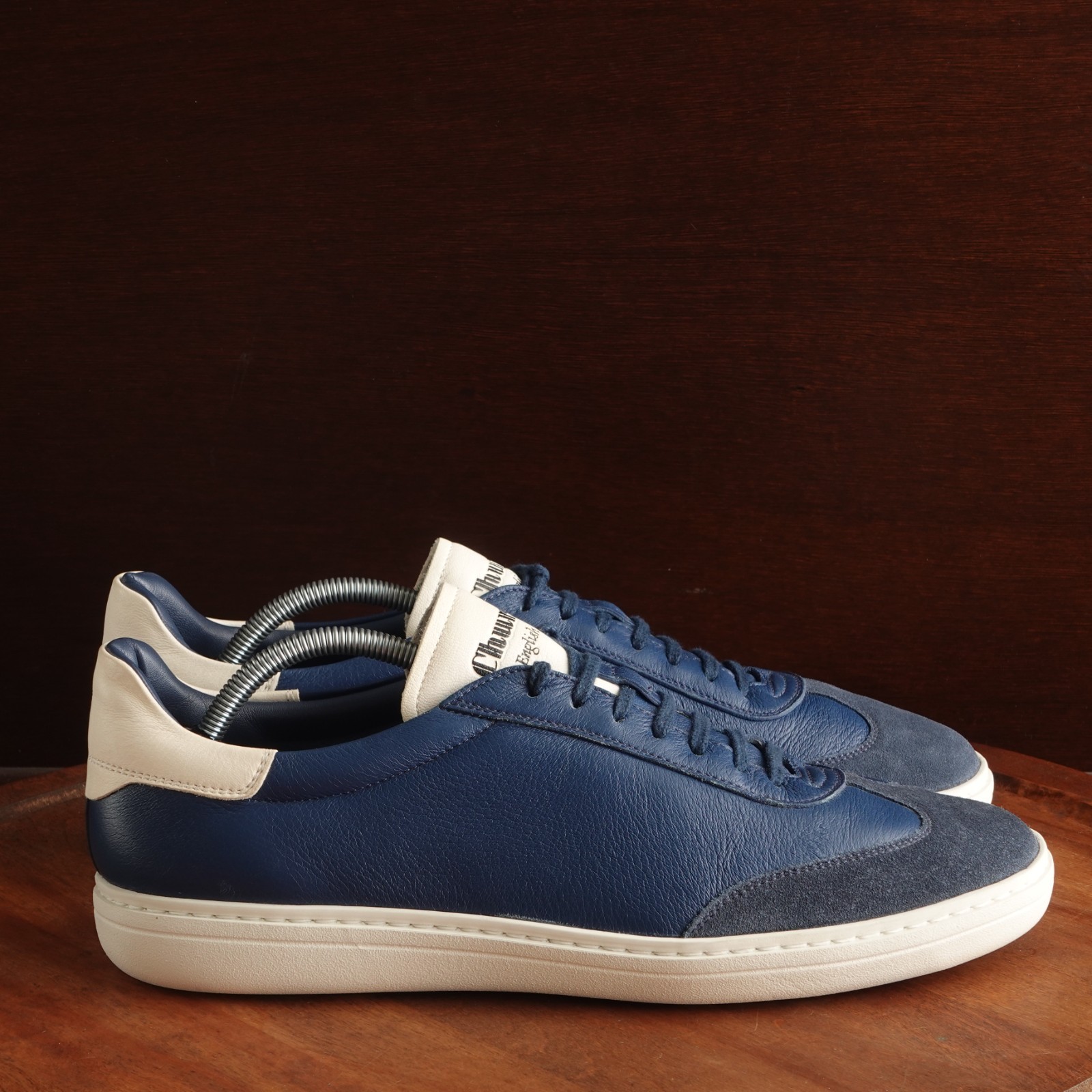 Church\'s Sneakers Mens SZ UK 10 US 11 Blue Boland 2 Deerskin Leather Modern Shoe Church\'s Sneakers Mens SZ UK 10 US 11 Blue Boland 2 Deerskin Leather Modern Shoe