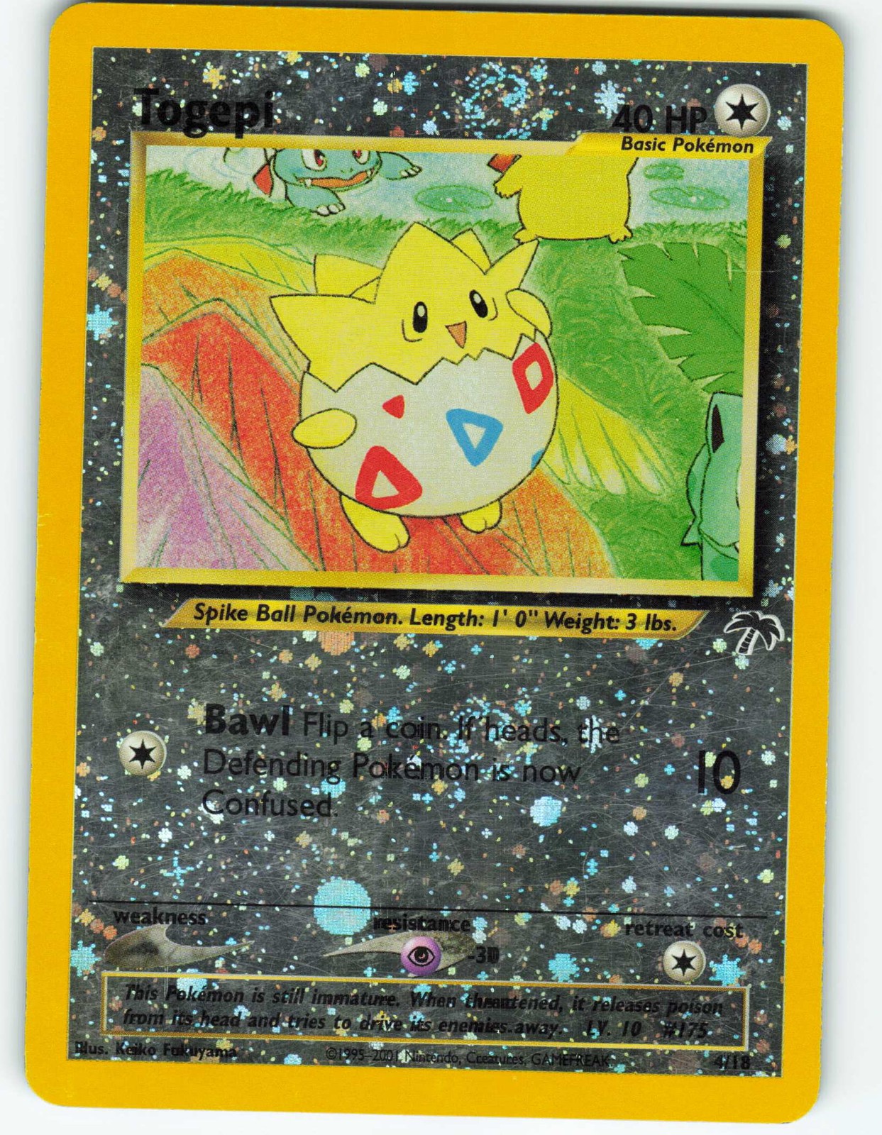 Togepi - Reverse Holo - 4/18 Southern Islands - Pokémon TCG - 2001 Togepi - Reverse Holo - 4/18 Southern Islands - Pokémon TCG - 2001