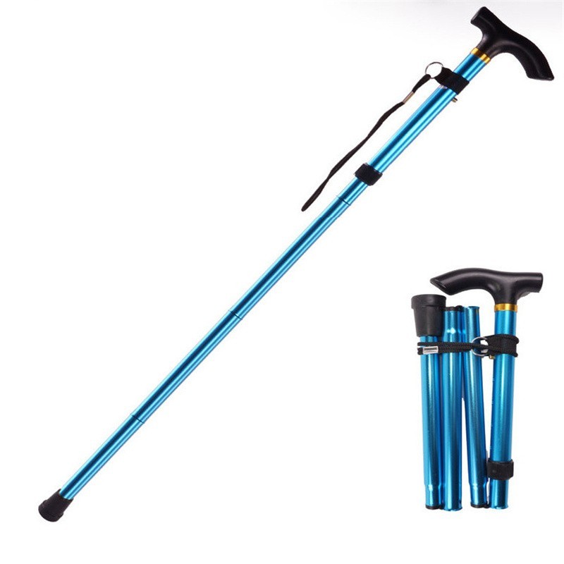 Adjustable Easy Folding Aluminum Metal Walking Sticks Collapsible Travel Cane US