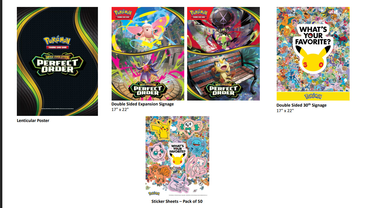 Pokemon Perfect Order Marketing Kit Mega Starmie EX Zygarde EX Lenticular Sign Pokemon Perfect Order Marketing Kit Mega Starmie EX Zygarde EX Lenticular Sign