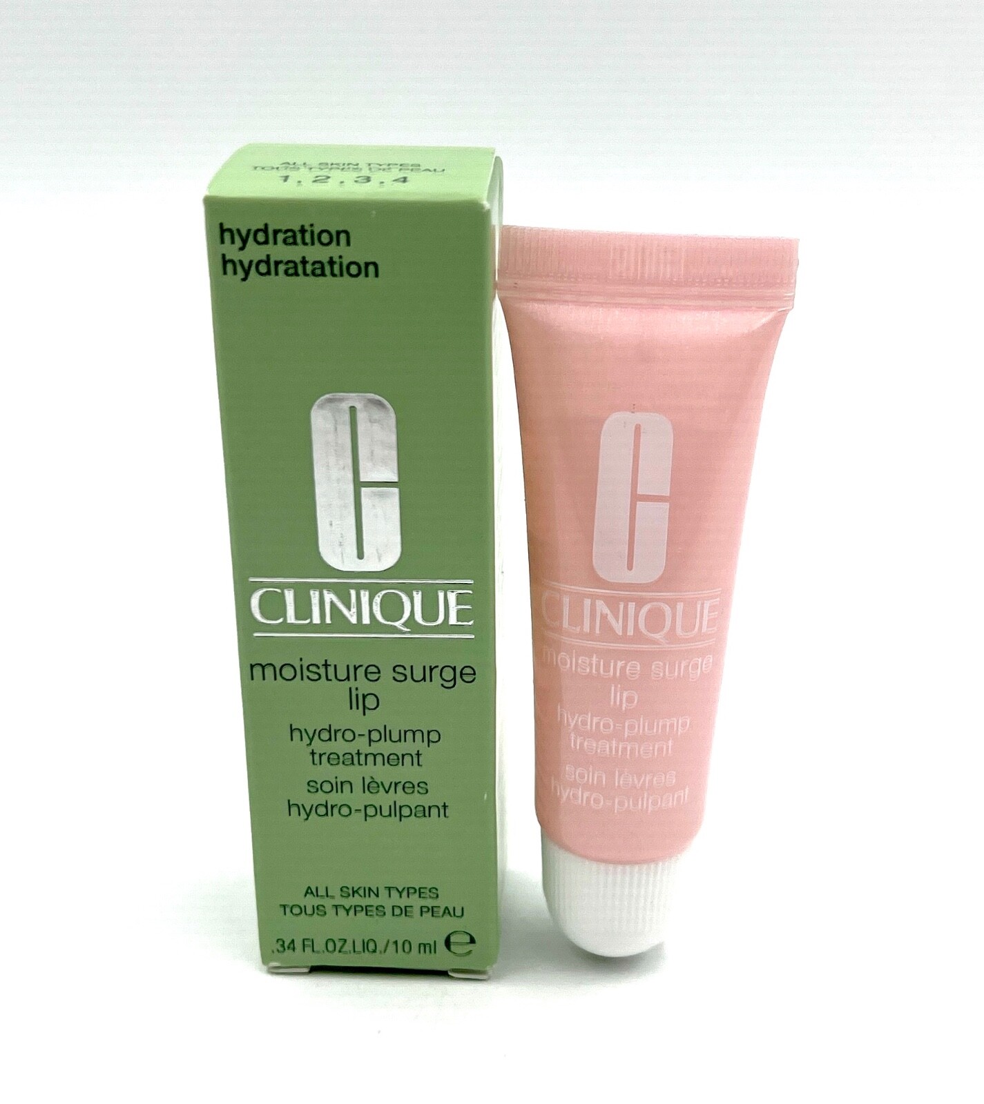New Clinique Moisture Surge Lip Hydro Plump Treatment 0.34 oz/10ml ~Full Size