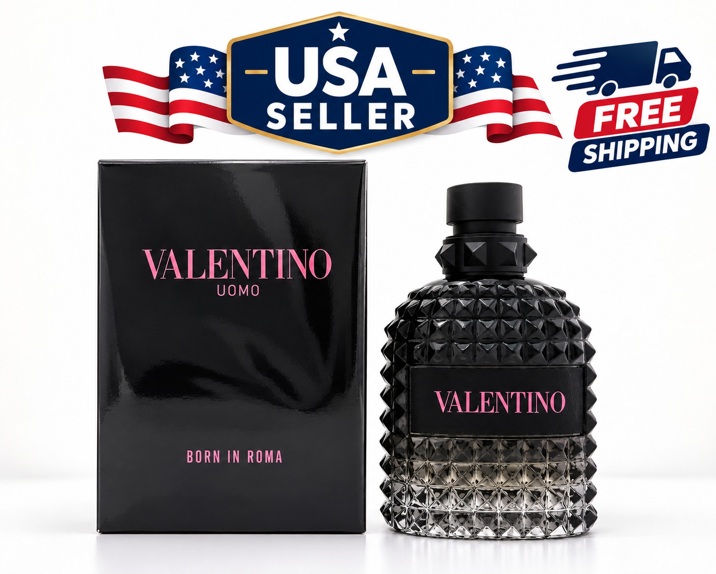 Uomo Born In Roma by Valentino 100ml 3.4 fl oz EDT Cologne Spray New In Box