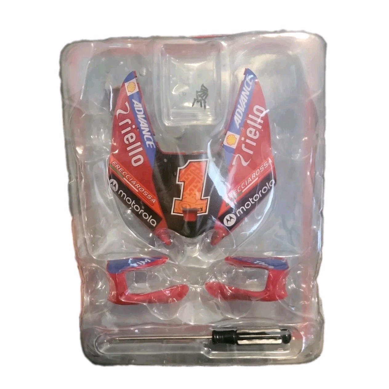 DeAgostini 1:4 Ducati Desmosedici GP Bagnaia #1 Front Fairing Cowl Winglets Pack DeAgostini 1:4 Ducati Desmosedici GP Bagnaia #1 Front Fairing Cowl Winglets Pack