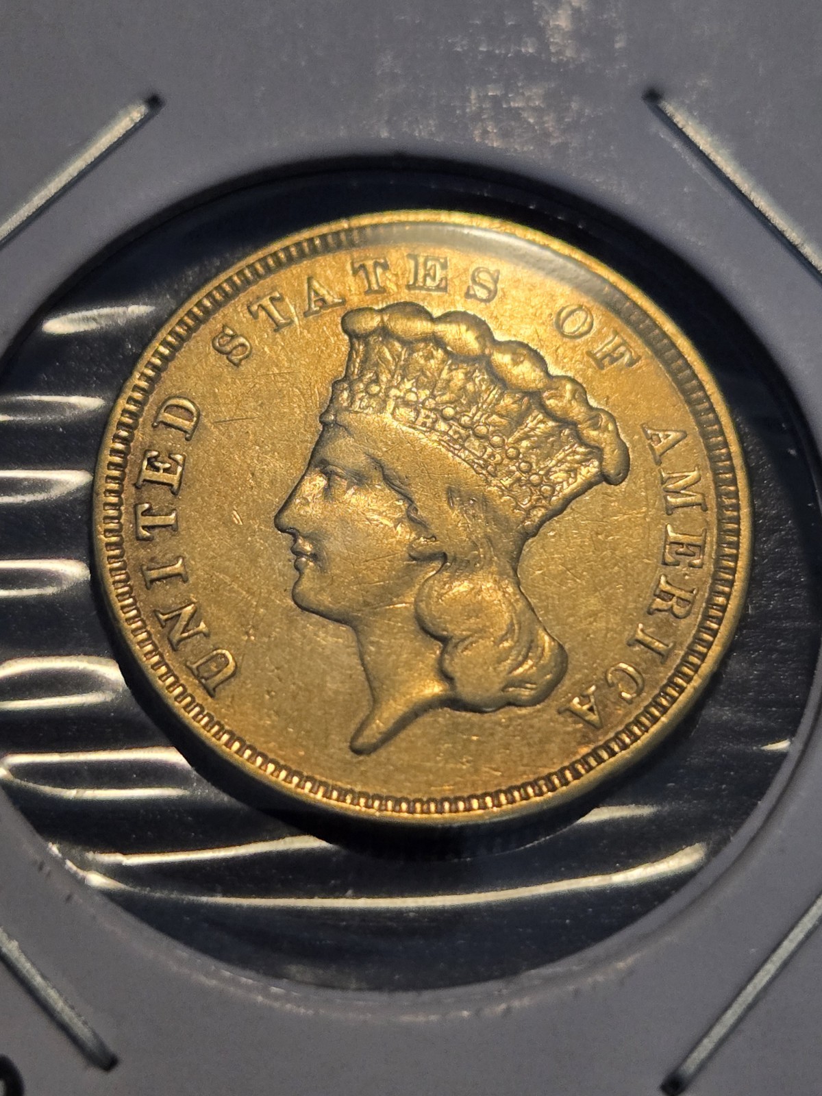 First Year Of Issue 1854 $3 GOLD Princess VF+ Very Rare