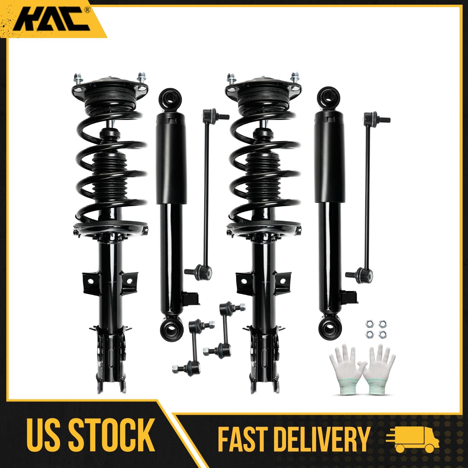 Front Struts Rear Shocks & Sway Bar Kit For 2010 2011 2012 Hyundai Santa Fe