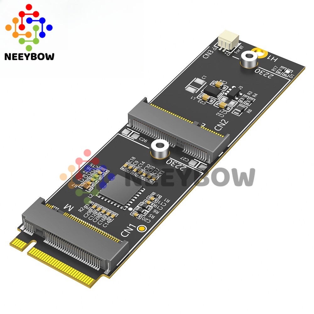 M.2 NVMe to Dual M.2 Adapter, PCIe, WiFi/Bluetooth & Extra NVMe Slot Support