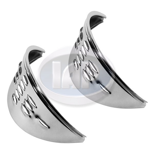 LOUVERED CHROME HEADLIGHT EYEBROWS VOLKSWAGEN T1 BUG BEETLE T2 BUS 1949-1967 LOUVERED CHROME HEADLIGHT EYEBROWS VOLKSWAGEN T1 BUG BEETLE T2 BUS 1949-1967