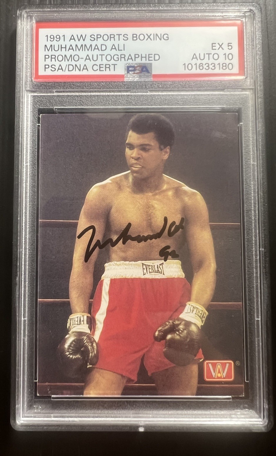 Muhammad Ali Signed 1991 AW Sports Boxing PSA 5 w/ PSA 10 Autograph GEM MINT Muhammad Ali Signed 1991 AW Sports Boxing PSA 5 w/ PSA 10 Autograph GEM MINT