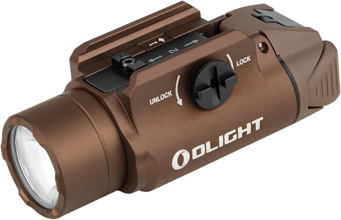 Olight PL-3S Valkyrie 1000 Lumen Compact Tactical Rail Mount Light, Desert Tan Olight PL-3S Valkyrie 1000 Lumen Compact Tactical Rail Mount Light, Desert Tan