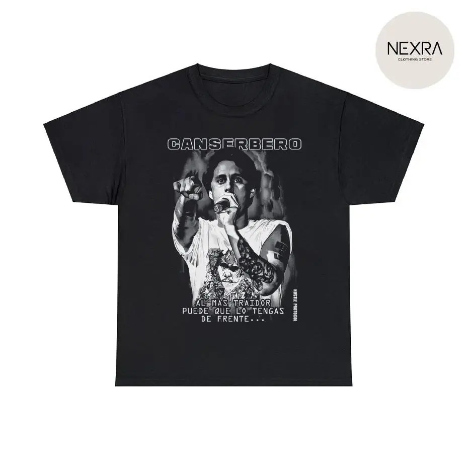 Canserbero Al Mas Trador Graphic Unisex Pure Cotton Casual Crewneck T‑Shirt Canserbero Al Mas Trador Graphic Unisex Pure Cotton Casual Crewneck T‑Shirt