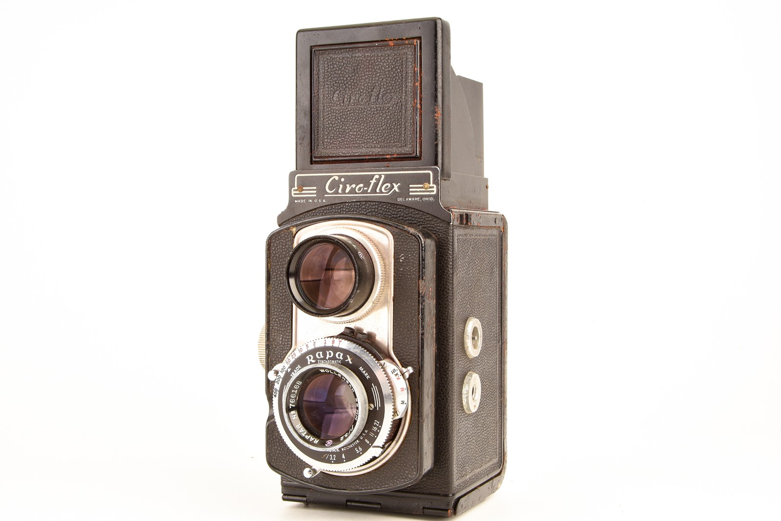 Ciro-flex Model F TLR 120 Film Camera Wollensak Raptar 83mm f/3.2 AS-IS V37 Ciro-flex Model F TLR 120 Film Camera Wollensak Raptar 83mm f/3.2 AS-IS V37