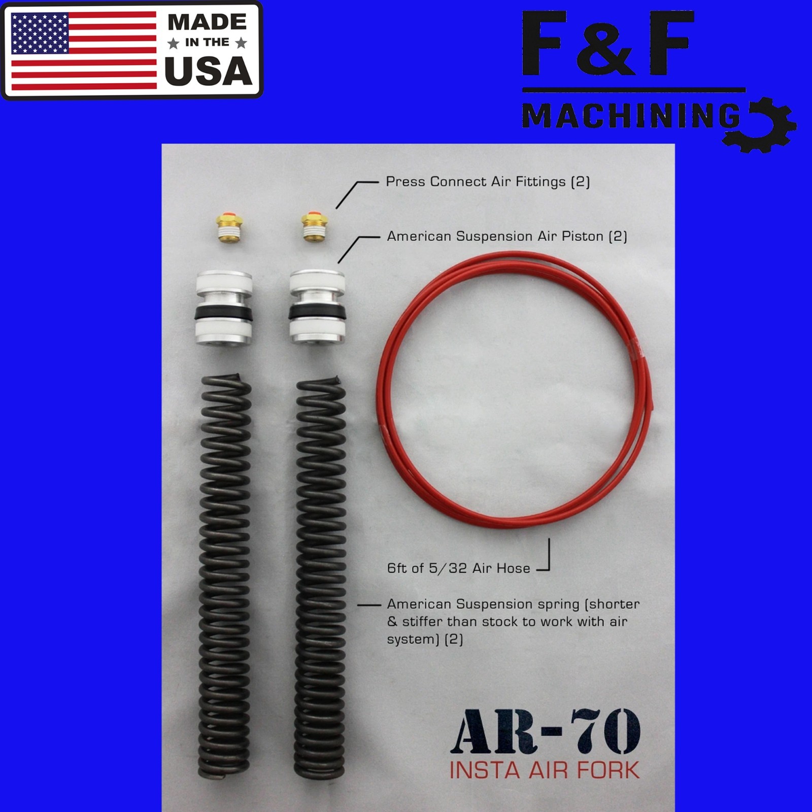 American Suspension front Air Ride Kit for 2026 Street Glide # AR-70/49S-17 American Suspension front Air Ride Kit for 2026 Street Glide # AR-70/49S-17