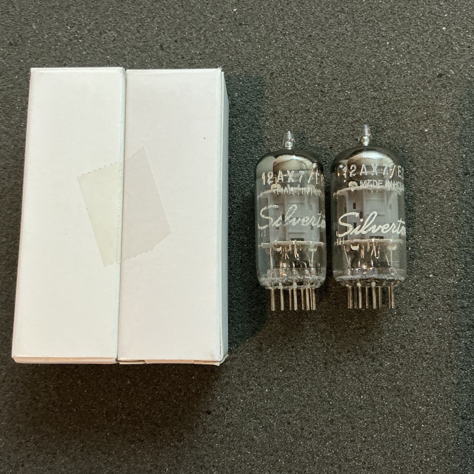 ANOS Amperex 12AX7 ECC83 Tubes Silvertone MATCHED Bugle Boy Amplitrex 12ax7a