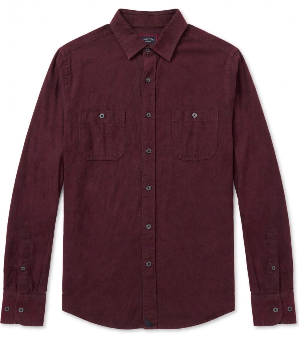 Untuck it Mens Button Front Long Sleeve Maroon Cotton Shirt Medium M Untuck it Mens Button Front Long Sleeve Maroon Cotton Shirt Medium M