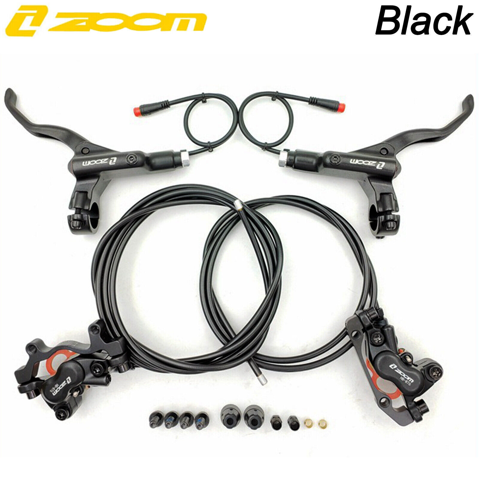 ZOOM HB-876E 4-Pistons Hydraulic Disc Brakes Front&Rear E-Bike Power-Off 160mm