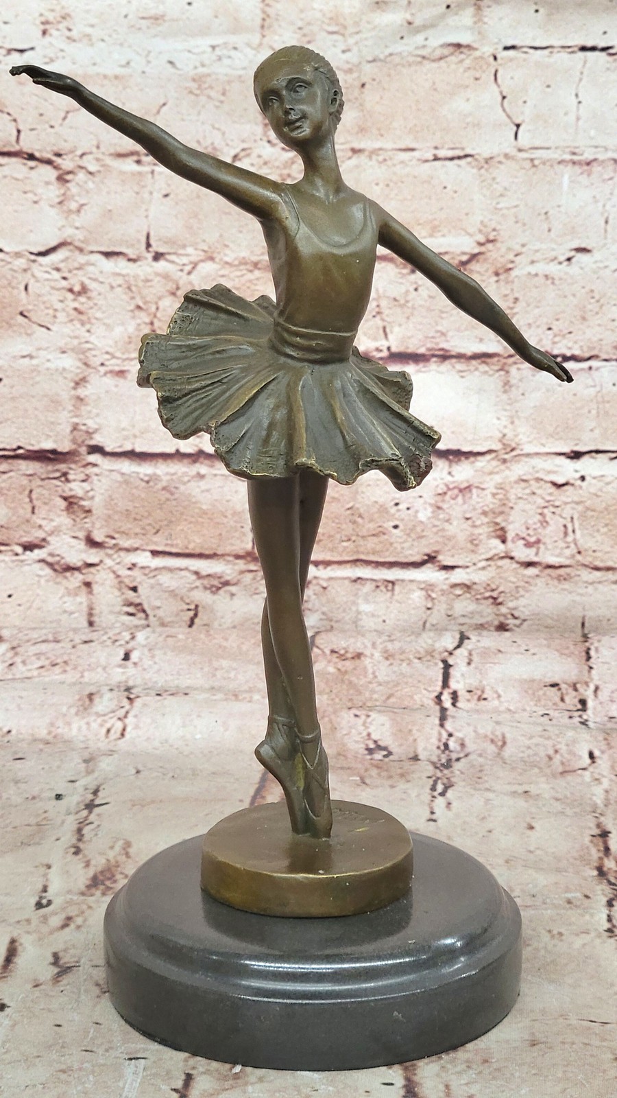 Milo Amazing Ballerina Lost Wax Bronze on Mable Base Sculpture Statue Figure Art