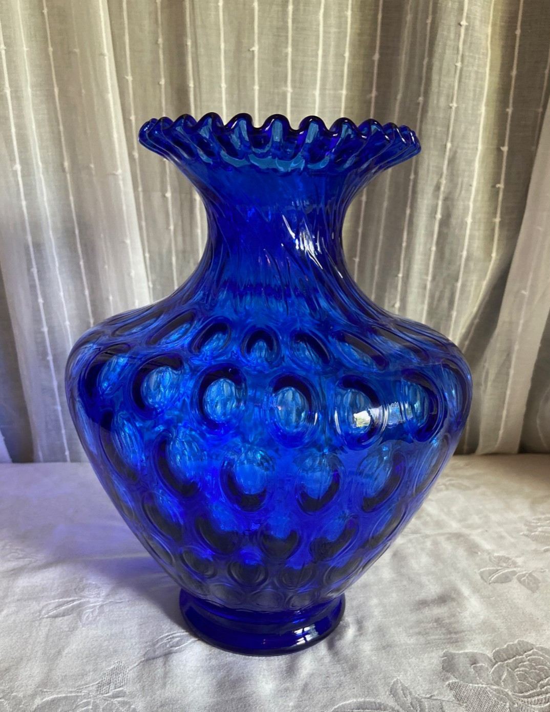 Large Fenton Cobalt Blue Coin Dot 11 Large Fenton Cobalt Blue Coin Dot 11