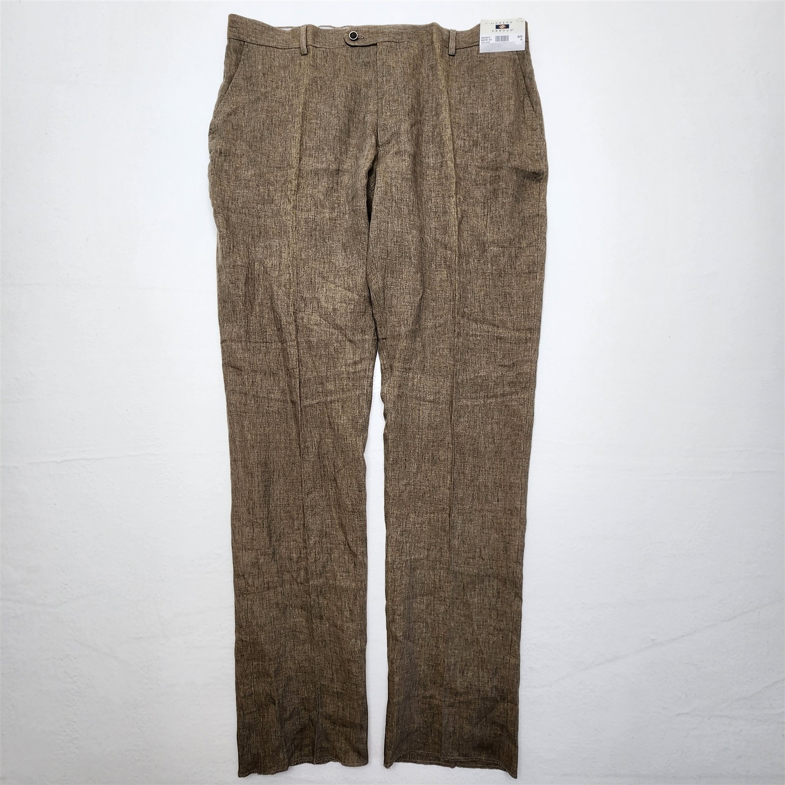 NEW Joseph Abboud SZ 42 Brown Leomaster Italian 100% Linen Trousers Mens Pants NEW Joseph Abboud SZ 42 Brown Leomaster Italian 100% Linen Trousers Mens Pants
