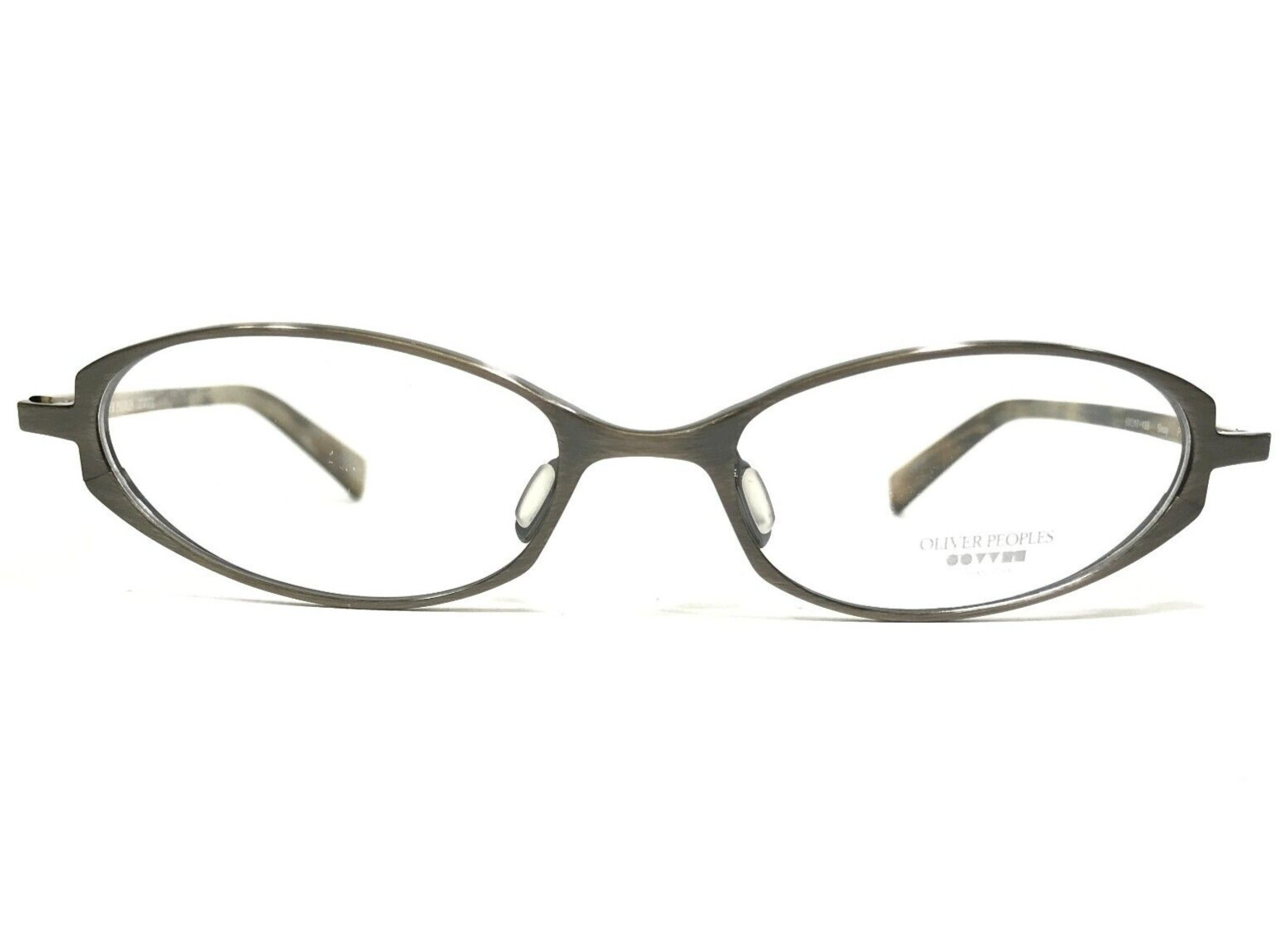 Oliver Peoples Eyeglasses Frames Sissy P Pewter Brown Gray Cat Eye 50-17-135 Oliver Peoples Eyeglasses Frames Sissy P Pewter Brown Gray Cat Eye 50-17-135