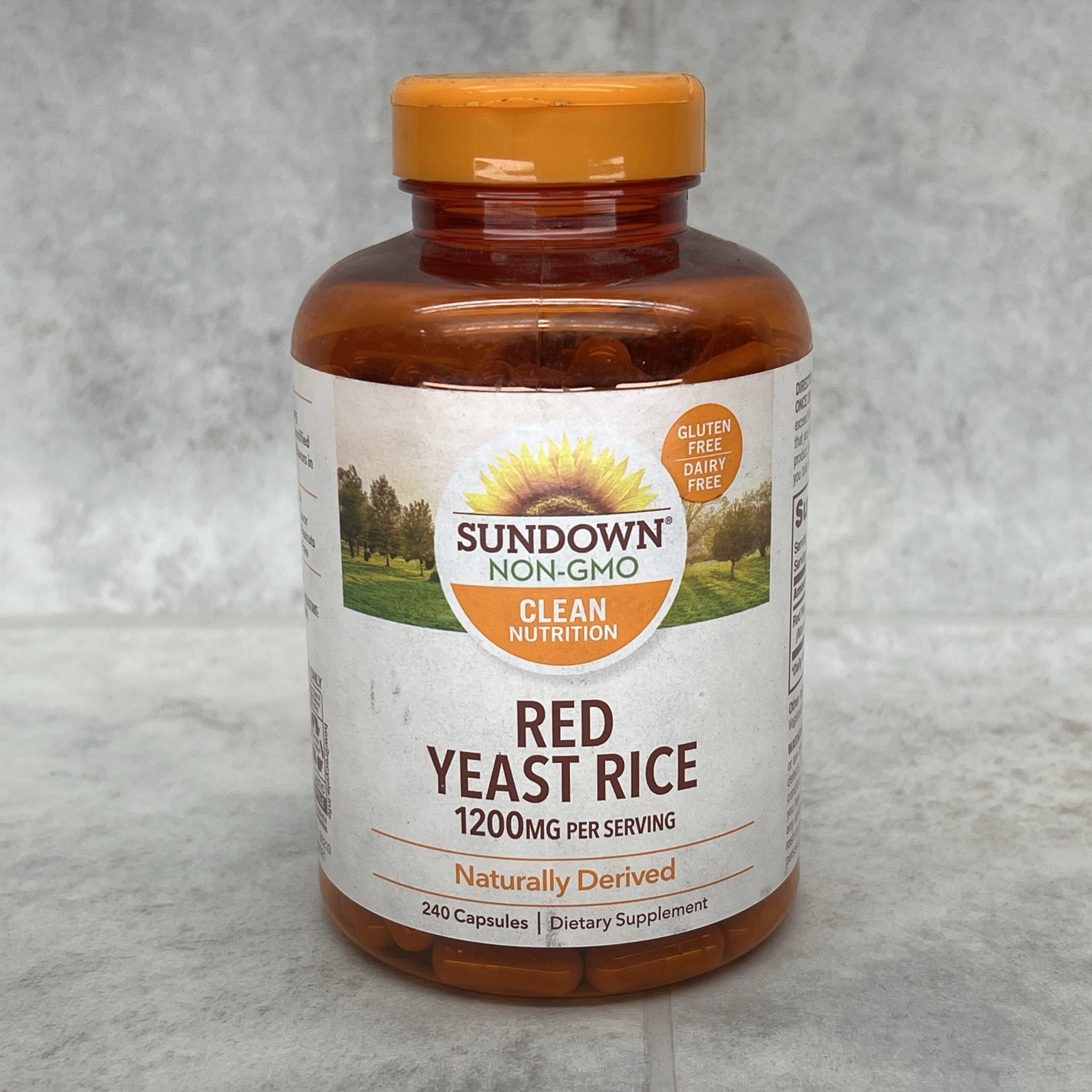 Sundown Naturals Red Y east R ice 1200mg Capsules - 240 Count - 10/2026+