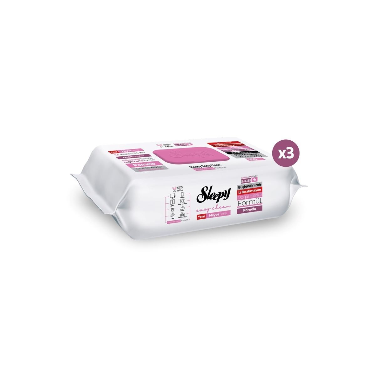 Sleepy Fruit Series Surface Cleaning Wipes Pomelo 3x100 (300 Sheets) Sleepy Fruit Series Surface Cleaning Wipes Pomelo 3x100 (300 Sheets)