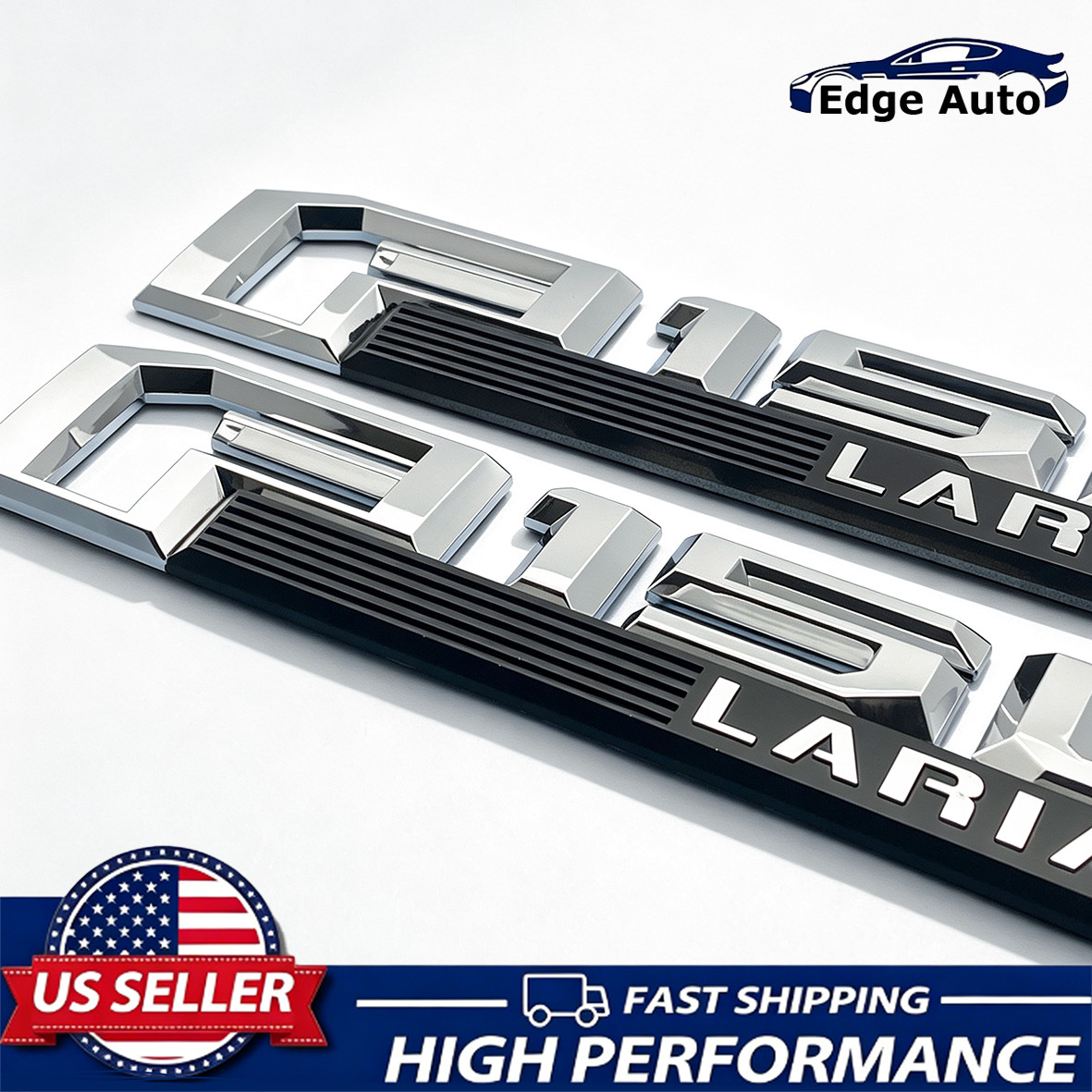 2PCS Fender Emblem For F-150 Lariat 2015-2020 Left & Right Badge Chrome Black 2PCS Fender Emblem For F-150 Lariat 2015-2020 Left & Right Badge Chrome Black