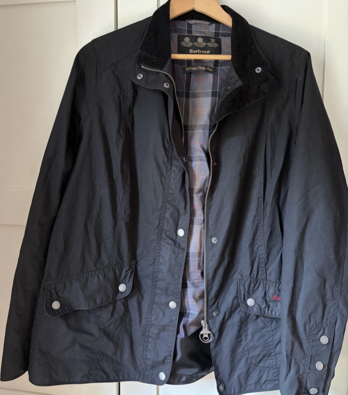 Original Lightweight Women\'s Barbour Ferndown wax jacket Size 20 Black VGC Original Lightweight Women\'s Barbour Ferndown wax jacket Size 20 Black VGC